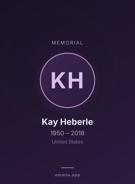 Memorial portrait of Kay Heberle