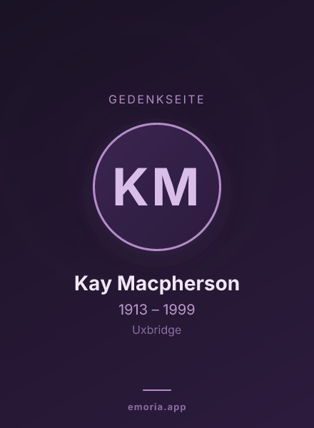 Gedenkportrait von Kay Macpherson
