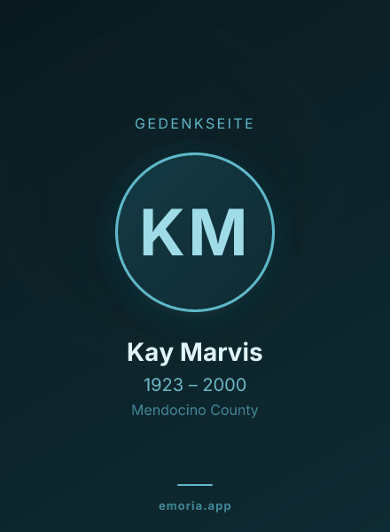 Gedenkportrait von Kay Marvis