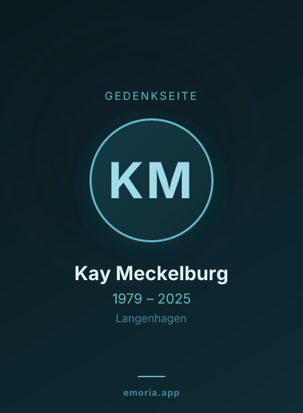Gedenkportrait von Kay Meckelburg