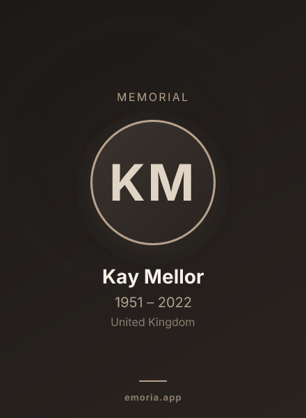 Memorial portrait of Kay Mellor