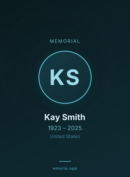 Memorial portrait of Kay Smith