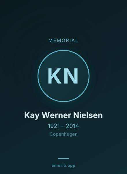 Memorial portrait of Kay Werner Nielsen