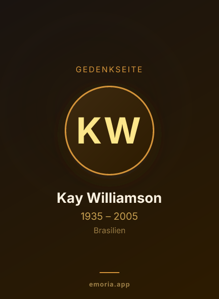 Gedenkportrait von Kay Williamson