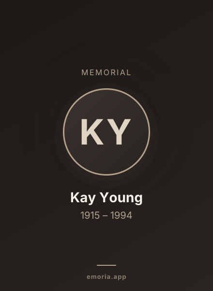 Memorial portrait of Kay Young