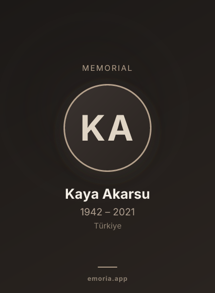 Memorial portrait of Kaya Akarsu