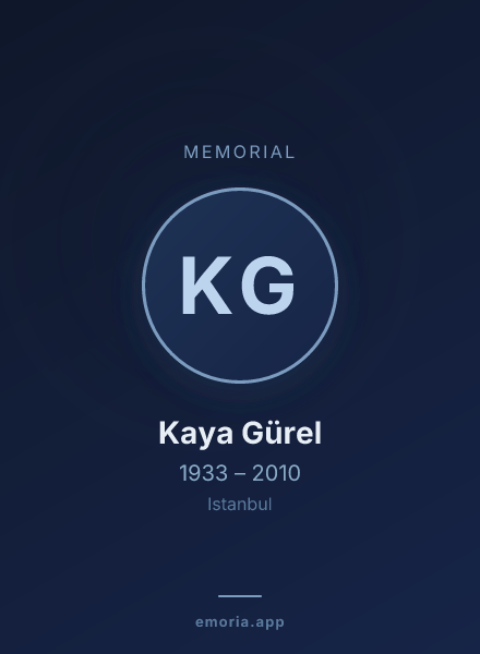 Memorial portrait of Kaya Gürel