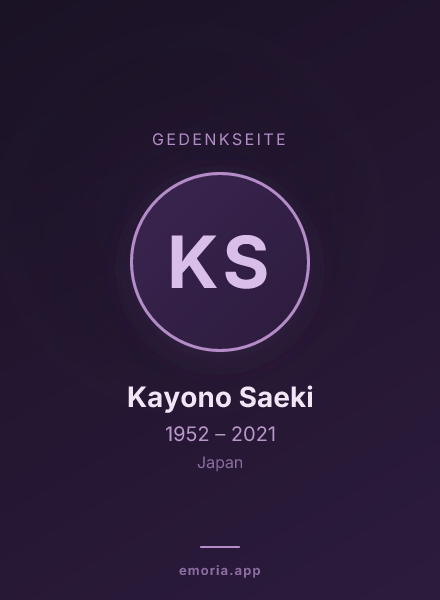 Gedenkportrait von Kayono Saeki