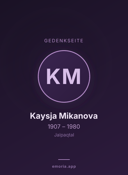 Gedenkportrait von Kaysja Mikanova