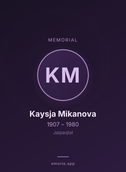 Memorial portrait of Kaysja Mikanova