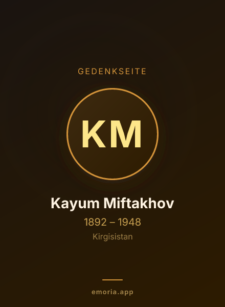 Gedenkportrait von Kayum Miftakhov