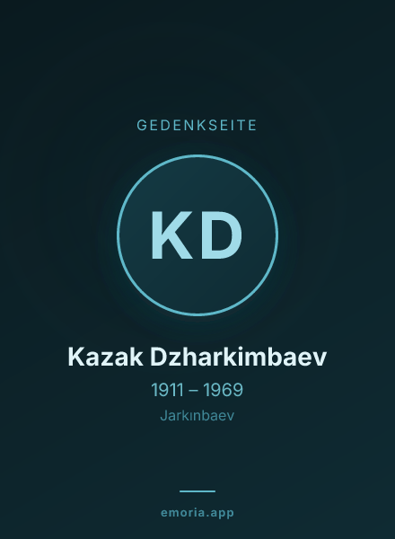 Gedenkportrait von Kazak Dzharkimbaev