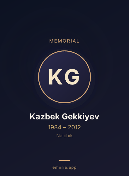 Memorial portrait of Kazbek Gekkiyev