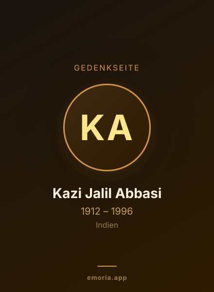 Gedenkportrait von Kazi Jalil Abbasi