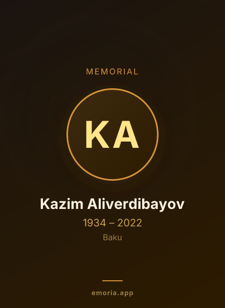 Memorial portrait of Kazim Aliverdibayov