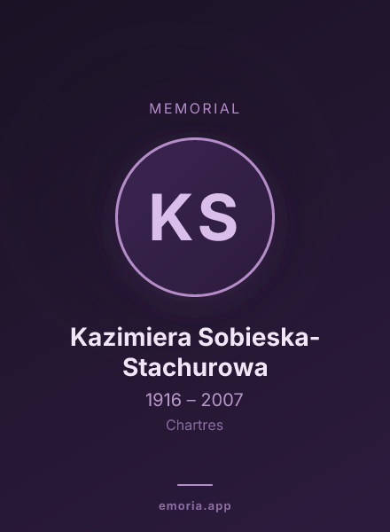 Memorial portrait of Kazimiera Sobieska-Stachurowa