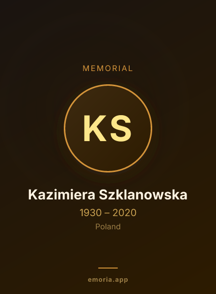 Memorial portrait of Kazimiera Szklanowska