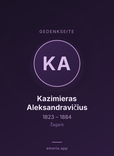 Gedenkportrait von Kazimieras Aleksandravičius