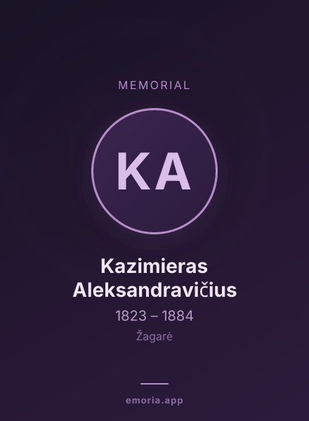 Memorial portrait of Kazimieras Aleksandravičius