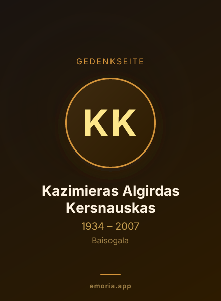 Gedenkportrait von Kazimieras Algirdas Kersnauskas
