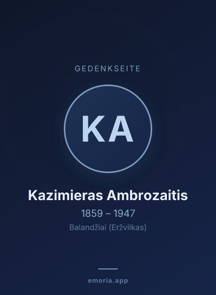 Gedenkportrait von Kazimieras Ambrozaitis