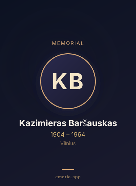 Memorial portrait of Kazimieras Baršauskas
