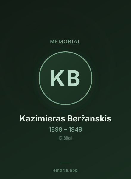 Memorial portrait of Kazimieras Beržanskis
