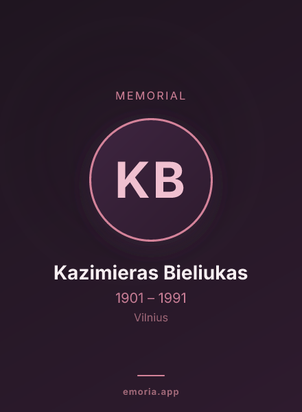 Memorial portrait of Kazimieras Bieliukas