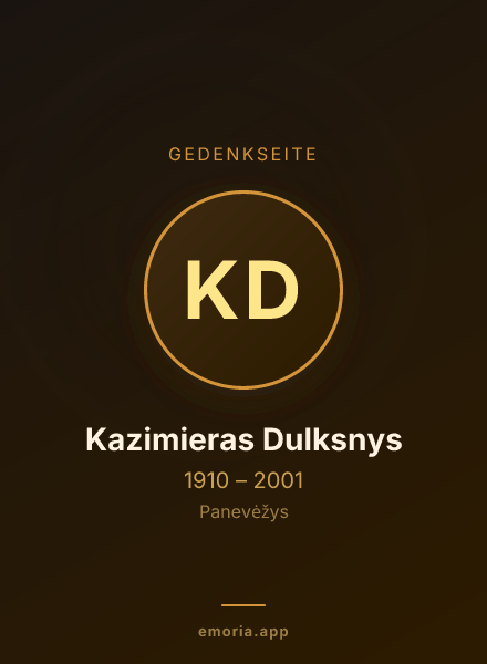 Gedenkportrait von Kazimieras Dulksnys