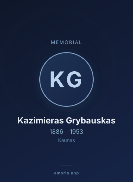 Memorial portrait of Kazimieras Grybauskas