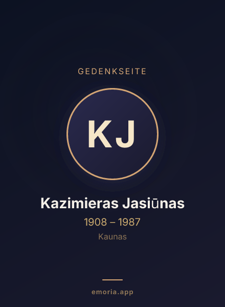 Gedenkportrait von Kazimieras Jasiūnas