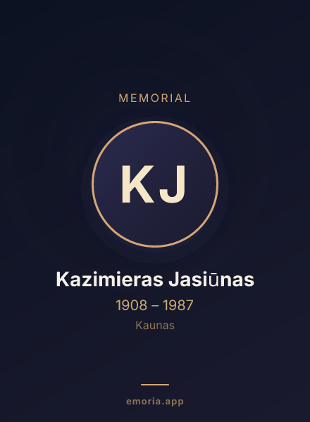 Memorial portrait of Kazimieras Jasiūnas