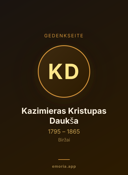 Gedenkportrait von Kazimieras Kristupas Daukša