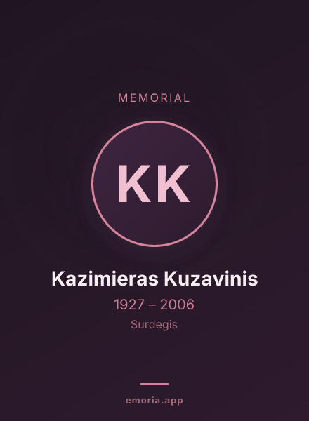 Memorial portrait of Kazimieras Kuzavinis