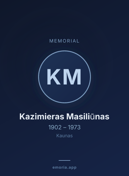 Memorial portrait of Kazimieras Masiliūnas