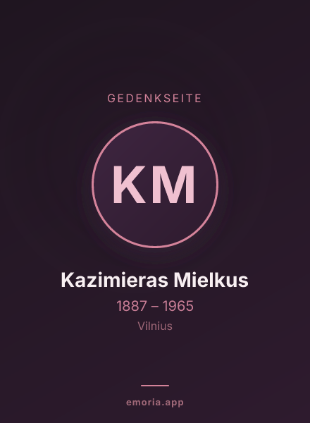 Gedenkportrait von Kazimieras Mielkus