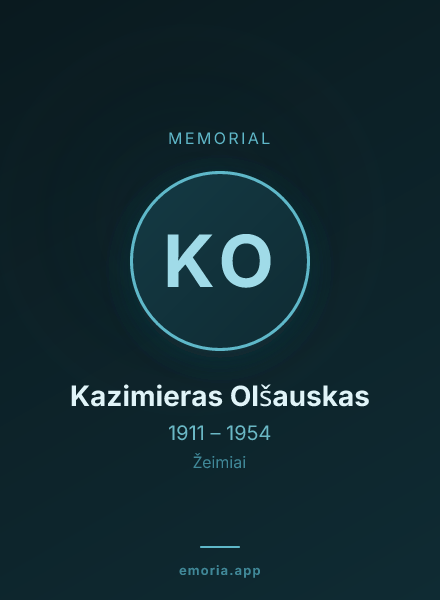 Memorial portrait of Kazimieras Olšauskas