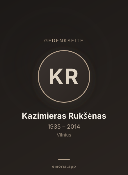 Gedenkportrait von Kazimieras Rukšėnas