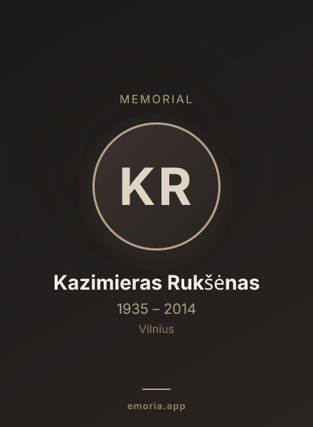 Memorial portrait of Kazimieras Rukšėnas