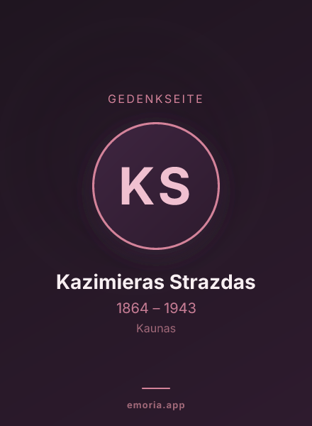 Gedenkportrait von Kazimieras Strazdas