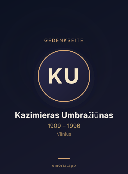 Gedenkportrait von Kazimieras Umbražiūnas