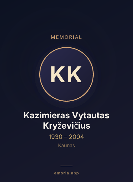 Memorial portrait of Kazimieras Vytautas Kryževičius