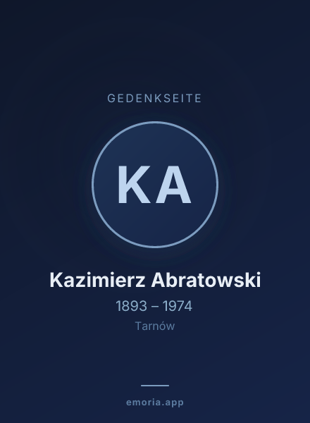 Gedenkportrait von Kazimierz Abratowski