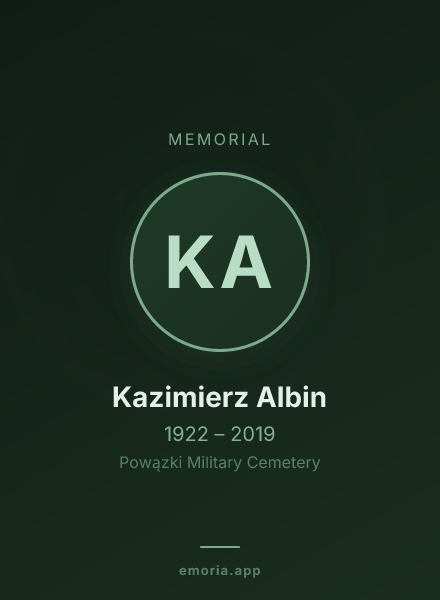 Memorial portrait of Kazimierz Albin