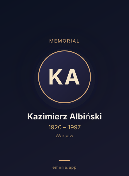 Memorial portrait of Kazimierz Albiński