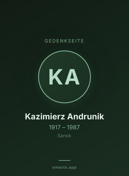 Gedenkportrait von Kazimierz Andrunik