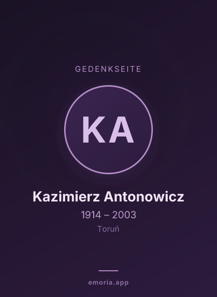 Gedenkportrait von Kazimierz Antonowicz