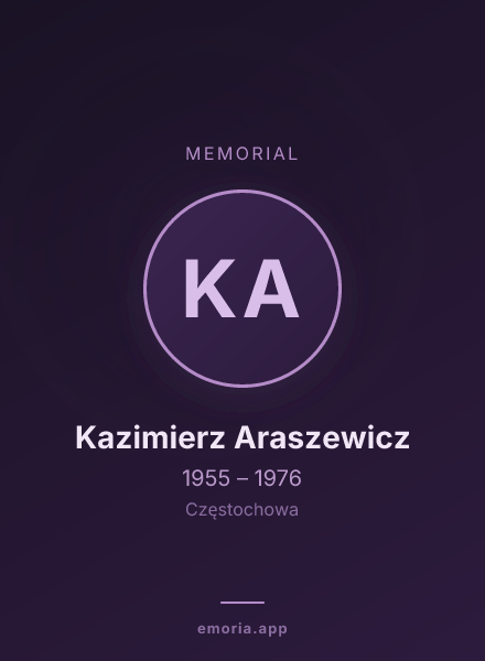 Memorial portrait of Kazimierz Araszewicz