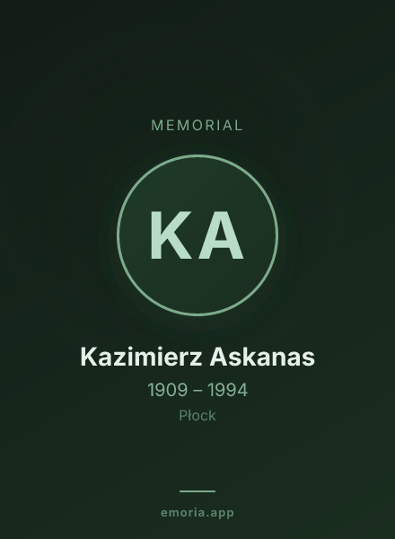 Memorial portrait of Kazimierz Askanas