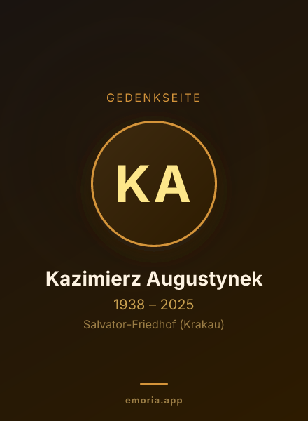 Gedenkportrait von Kazimierz Augustynek